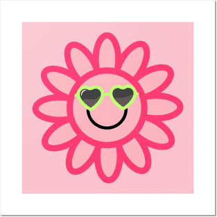 Smiley Face Flower Posters and Art